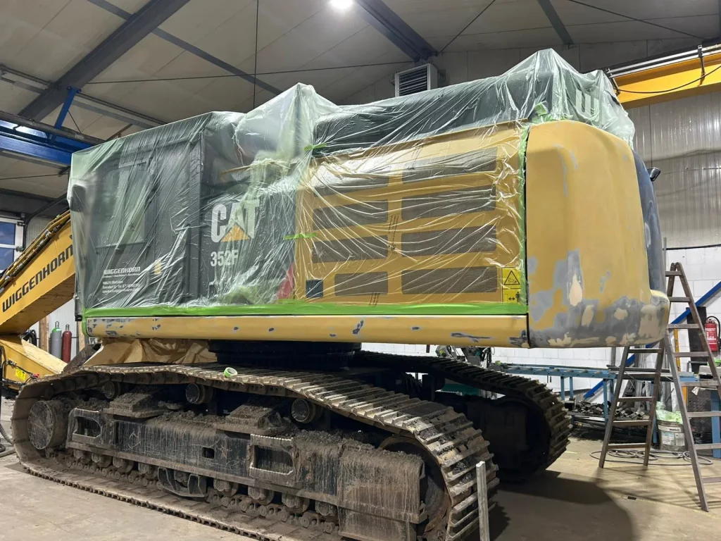 Baggerlackierung geschliffen